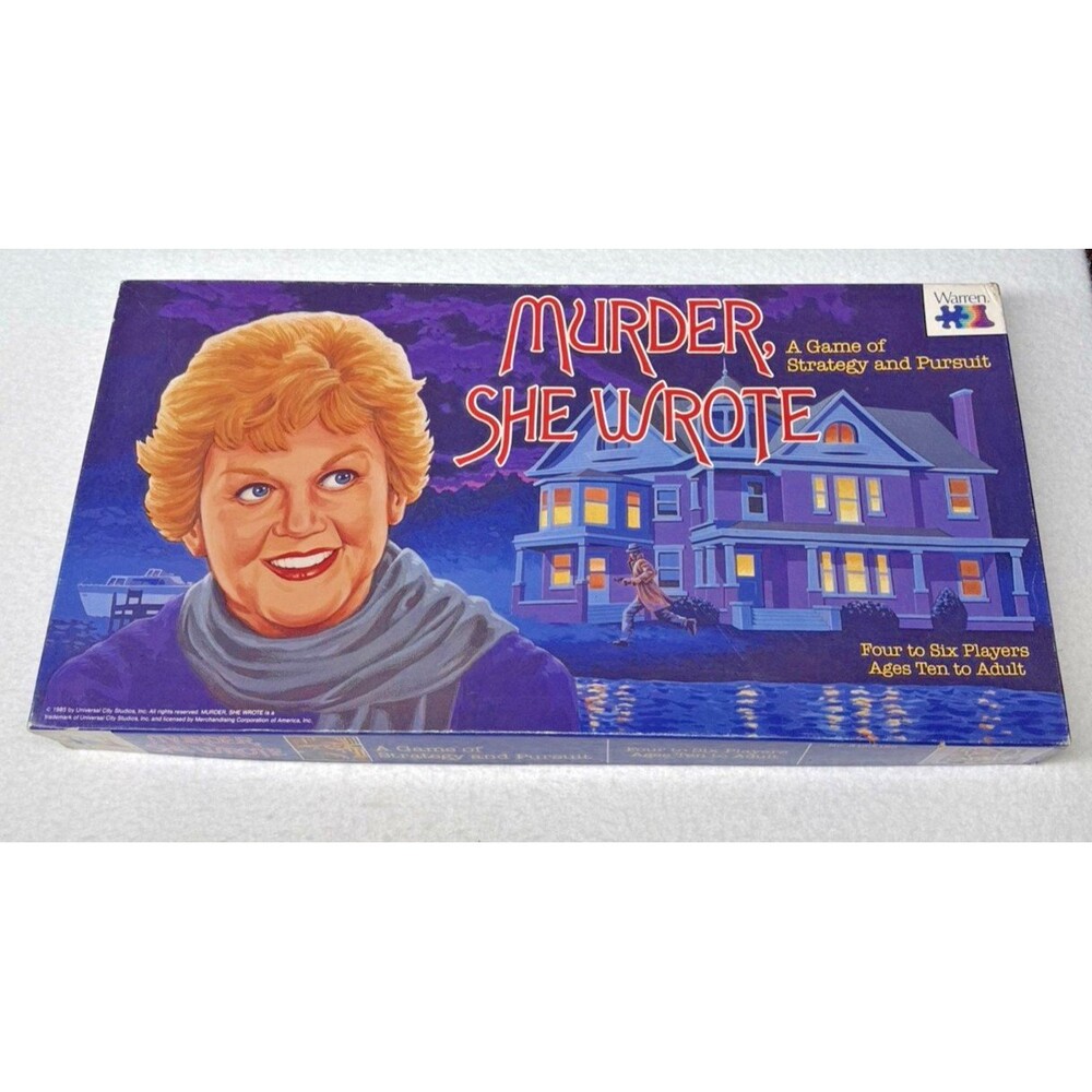 Warren Murder She Wrote Board Game 1985 Vintage 3130-125 Incomplete TV Mystery